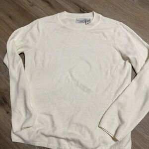 Kim Rogers Women's White Crewneck Sweater